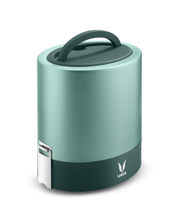 Tyffyn with Copper Finished Containers - 1000 ml - Green