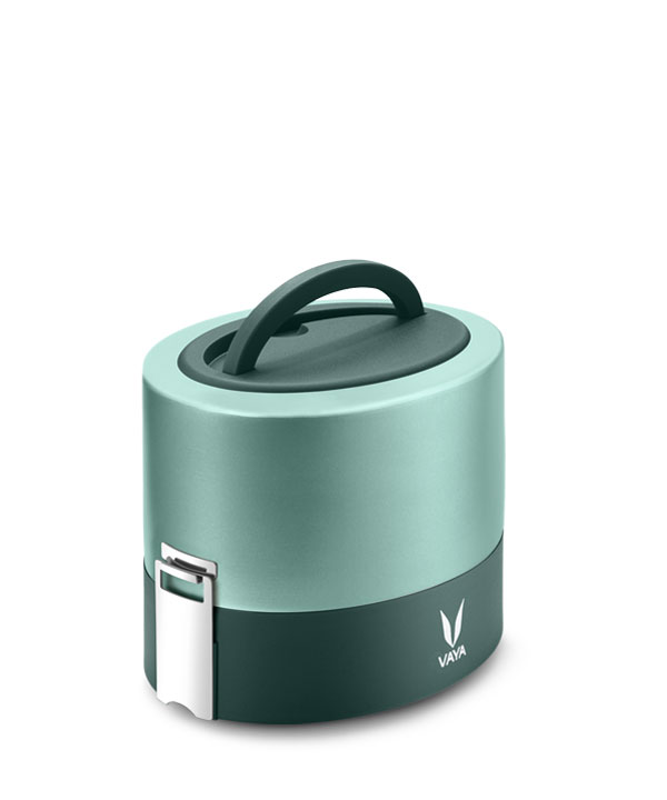 Tyffyn with Copper Finished Containers - 600 ml - Green